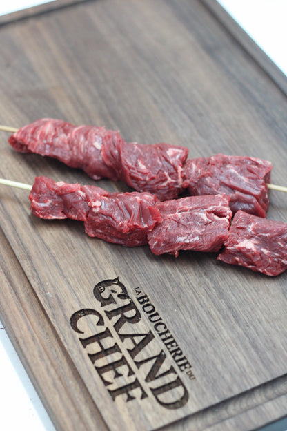 Brochettes d’onglet de boeuf AAA (8 unités)