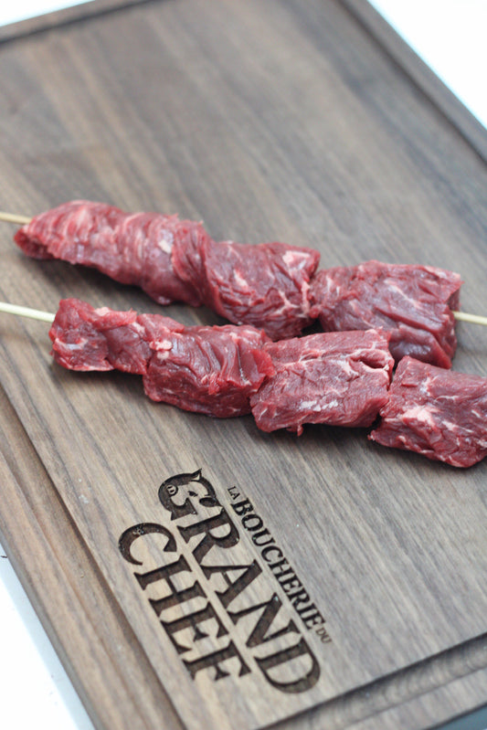 Brochettes d’onglet de boeuf AAA (8 unités)