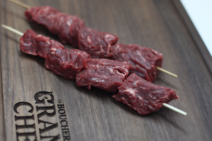 Brochettes d’onglet de boeuf AAA (8 unités)
