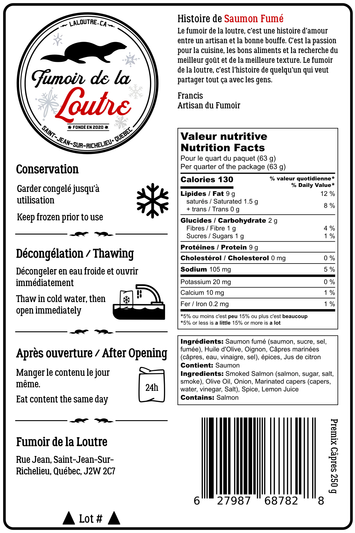 Saumon fumé prémix